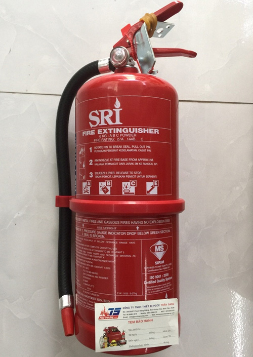 Bình chữa cháy bột ABC 6kg Sri
